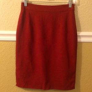 Vintage Apriori Sette Silk Red Pencil Skirt Size 4